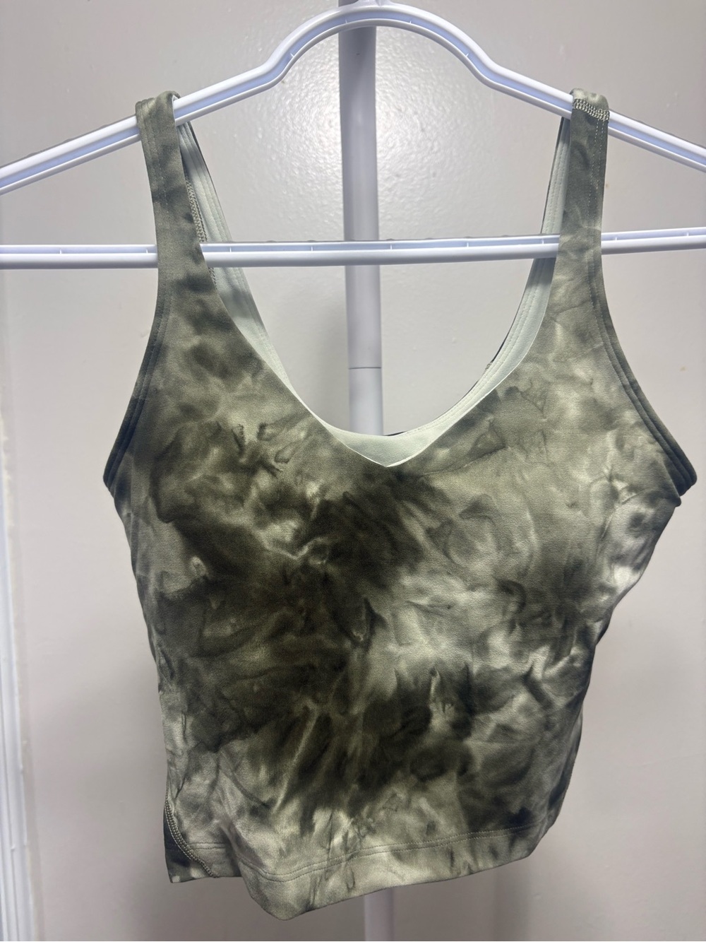 lululemon athletica Olive & Black Tie-Dye Scoop Tank